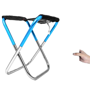 Tabouret pliant portable en alliage d'aluminium léger, chaise de camping pour la pêche en plein air, le croquis, le barbecue, le pique-nique, petit siège - Product Image 1