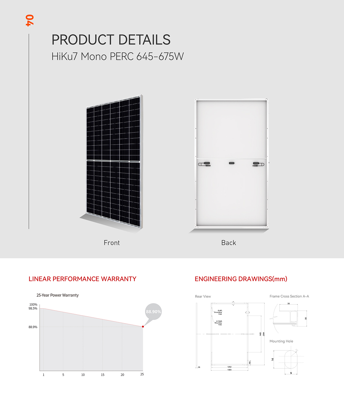 Canadian Solar Hiku7 670W Mono Half Cell Solar Panel for