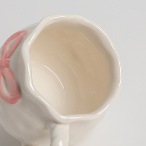 Custom Ceramic pink Bow Cup Porcelain pink Bowknot <strong>Coffee</strong> <strong>Mug</strong> with 400ML Capacity for Sale - Product Image 5