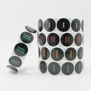 Autocollants ronds imperméables personnalisés avec texte et logo, étiquettes pour aliments, épices, bouteilles, étiquettes circulaires pour bouteilles <span class=keywords><strong>de</strong></span> sauce - Product Image 3