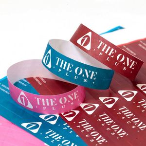 Pulsera de Papel Promocional de Color Sólido Imprimible, Resistente a Desgarros, Pulseras de Papel Impermeables con Logotipo Personalizado - Product Image 5