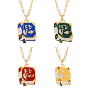 QH vente en gros bijoux fins <span class=keywords><strong>Potter</strong></span> livre magique collier plaqué or lien chaîne pendentif romans connexes conception accessoires de film chaud - Product Image 1