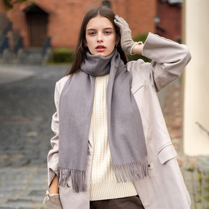 Factory Direct Custom Logo OEM ODM Solid Color Warm Wool Unisex Scarf <b>Neck</b> <b>Warmer</b> - Product Image 2