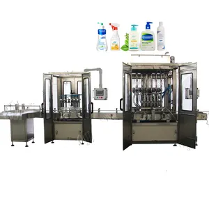 Leadworld Full-Automatic 1000bph Liquid Detergent Filling Machine Personalized Design for Beverage 500ml with Glass Packaging