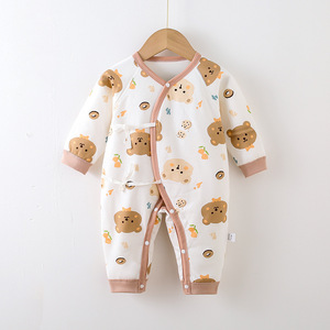 เสื้อผ้าเด็กแรกเกิดใส่ได้ทั้งชายและหญิงเสื้อผ้าลำลองผ้าฝ้ายบางๆมีกระดุมคล้ายกับ100% ผูกผีเสื้อไร้รอยต่อฤดูใบไม้ร่วงฤดู<span class=keywords><strong>หนาว</strong></span> - Product Image 3