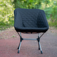 Housses de chaise noires avec Logo personnalisé pour chaise de Camping pliante, housses de chaise lunaire de haute qualité
