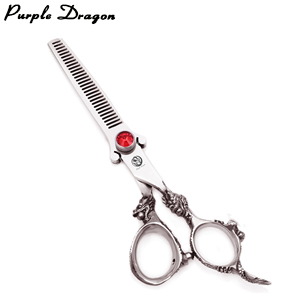 مقصات شعر احترافية بالجملة مصنوعة من الفولاذ الياباني 440C، مقصات تخفيف مستقيمة مريحة للاستخدام في صالونات الحلاقة وتصفيف الشعر - Product Image 1