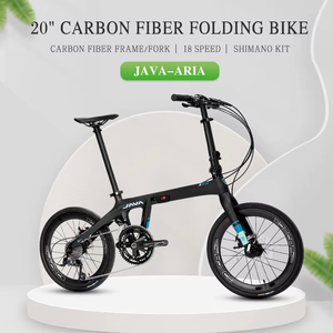 Bicicleta Plegable de Fibra de Carbono, 18 Velocidades, 20 Pulgadas, Frenos de Disco Hidráulicos con Cable, Ruedas de Magnesio, Capacidad de Carga de 120 kg, ARIA ARIA - Product Image 6