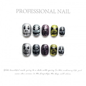 Diseño #2054 venta al por mayor <span class=keywords><strong>de</strong></span> lujo personalizado hecho a mano <span class=keywords><strong>Halloween</strong></span> acrílico 10 Uds Prensa en <span class=keywords><strong>uñas</strong></span> misterio <span class=keywords><strong>uñas</strong></span> artificiales <span class=keywords><strong>uñas</strong></span> falsas - Product Image 4