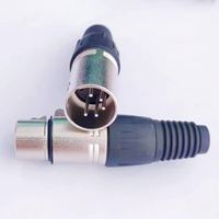 Conectores XLR Aureate China - Conectores de Audio/Video de 3/4/5 Pines Hembra/Macho para Montaje en Panel, Aleación de Zinc, 15A