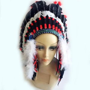 <span class=keywords><strong>De</strong></span> alta calidad <span class=keywords><strong>de</strong></span> <span class=keywords><strong>Carnaval</strong></span> tocado <span class=keywords><strong>de</strong></span> <span class=keywords><strong>plumas</strong></span> indio <span class=keywords><strong>con</strong></span> <span class=keywords><strong>plumas</strong></span> <span class=keywords><strong>de</strong></span> pavo - Product Image 1