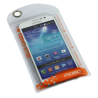 Étui de téléphone portable en PVC blanc personnalisé, câble de données USB, emballage recyclable, sac à fermeture éclair imprimé à l'écran, étanche, avec valve