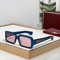 JMM-VERA 55-21-146 Lunettes de soleil pour hommes et femmes de qualité supérieure, lunettes de soleil de créateur, style punk classique, luxe, en acétate et titane, UV400, avec boîte