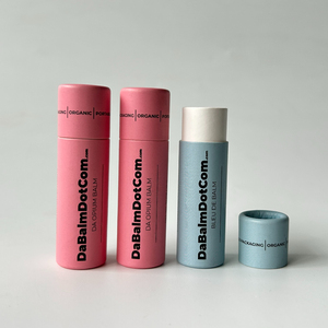 บรรจุภัณฑ์ลิปบาล์มแบบแท่งรีไซเคิลรักษ์โลก  ภาชนะเครื่องสำอางเปล่า  รับทำโลโก้  หลอดกระดาษแบบดูดซับ - Product Image 1