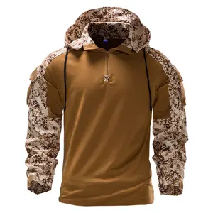 Yakeda Hot Sale Men Pullover Hoodies Sweatshirt for Combat Training Vest t-shirt Jacket Camouflage Tactical Hoodies