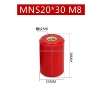 Isolateur de barre omnibus basse tension MNS20*30M8 pour armoire de distribution, panneau d'équipement de commutation, support de barre neutre rouge