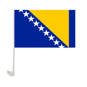 Drapeau de <span class=keywords><strong>voiture</strong></span> promotionnel de Bosnie-Herzégovine de taille personnalisée 12x18 Drapeau de fenêtre de <span class=keywords><strong>voiture</strong></span> anti-rides à séchage rapide en polyester personnalisé - Product Image 1
