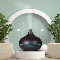 Humidificateur à brume fraîche, diffuseur d'huile ultrasonique avec 7 couleurs LED, 300ml, v