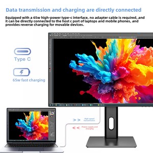 จอภาพแนวตั้งขนาด 27 นิ้ว รุ่นใหม่ WLED IPS5 4K HDR สำหรับเดสก์ท็อป/แล็ปท็อป  ขอบเขตสี SRGB 100% เวลาตอบสนอง 1ms มุมมองการมองเห็น 178 องศา - Product Image 3