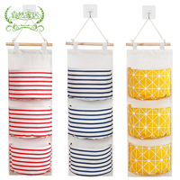 Sacs de rangement muraux, organisateurs à suspendre sur la porte avec 3 grandes poches, organisateur suspendu pour placard et garde-manger, pour chambre et salle de bain