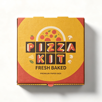 Vente en gros d'usine, boîte à pizza à emporter en carton ondulé haut de gamme personnalisée
