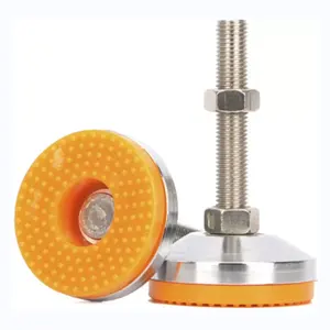 Customized Adjustable Anti Vibration Pad Leveling Leg Support Feet Fixed Swivel Bolts Metal Iron Industrial Furniture Leg