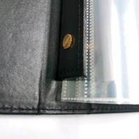 En gros Personnalisable A4 En Cuir Noir Menu Livre Feuilles Mobiles PVC Restaurant Menu Dossier Estampage Impression Manutention pour Hôtels