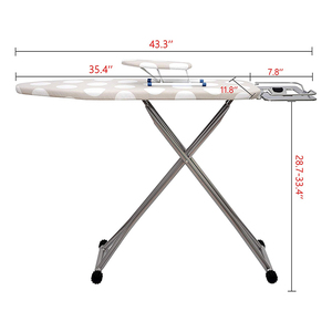 Planche à <span class=keywords><strong>repasser</strong></span> de table multifonctionnelle avec porte-vêtements Organisateur d'<span class=keywords><strong>armoire</strong></span> compact Salle de bain Osier Lin Plastique Coton - Product Image 6