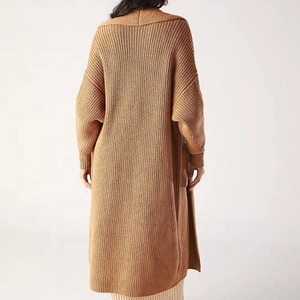 <span class=keywords><strong>Cardigan</strong></span> lavorato a maglia <span class=keywords><strong>lungo</strong></span> grosso spesso oversize per donna - Product Image 3