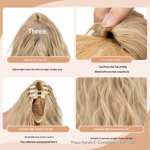 <span class=keywords><strong>Queue</strong></span> <span class=keywords><strong>de</strong></span> <span class=keywords><strong>cheval</strong></span> longue et bouclée pour femmes, en fibre haute température, type naturel, pour le commerce extérieur, style européen et américain, Zhejiang - Product Image 4
