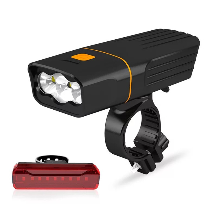 Mountain bicycle LED flashlight night riding waterproof headlights USB charging strong light bike