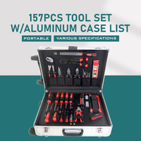 EverForce Versatile Ensemble d'outils mobiles de 157 pièces Boîtier en aluminium pour un rangement et une utilisation pratiques