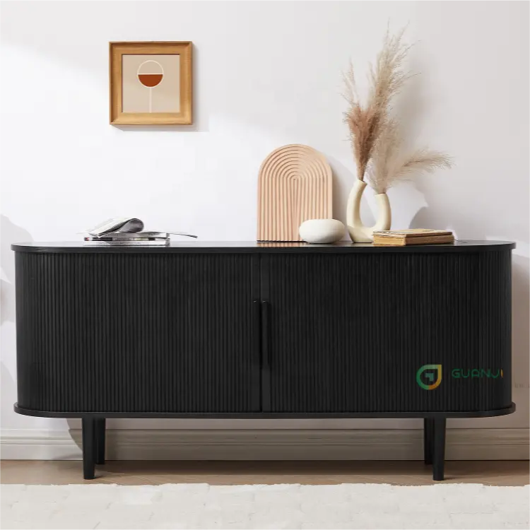 Guanji Nordeuropa Stil Restaurant Essen Massivholz Natur Side board Schwarz Buffet Neues Design