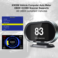 OEM coche a bordo Head Up Display OBD2 EOBD escáner KONNWEI KW206 HUD OBD2 herramienta de diagnóstico para vehículos compatibles con OBD2