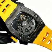 Montre mécanique Super RM11 en fibre de carbone, boîtier en saphir, bracelet en caoutchouc, montre de sport pour homme