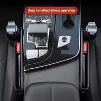 Organisateur multifonctionnel en cuir de grande capacité pour console de voiture.