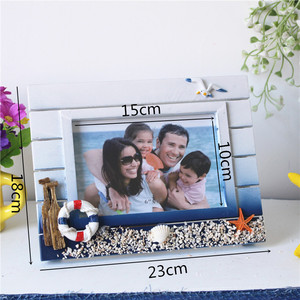 Children's Personalized Mediterranean Photo <b>Frame</b> 6-inch Rectangle Handmade Wooden Tabletop Decorative Picture <b>Frame</b> - Product Image 3