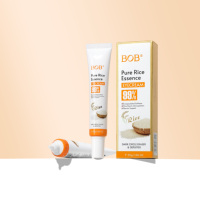 Crème pour les yeux au riz naturel multi-effets, hydratante, éclaircissante pour la peau sous les yeux, raffermissante, atténuant les rides, soulageant les poches, apaisante et douce