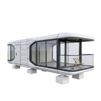 Expédition rapide, maison préfabriquée, capsule spatiale avec salle de bain intérieure, villa mobile préfabriquée de 40 pieds, maison capsule spatiale, commande urgente