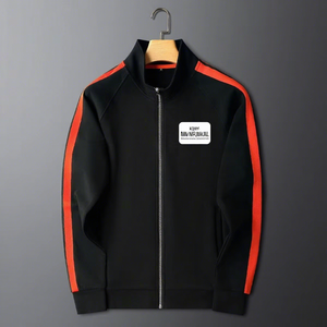 Ensemble de survêtement streetwear colorblock personnalisé avec veste zippée pour homme – Idéal pour le sport et les loisirs - Product Image 3