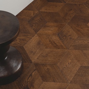 Plancher en parquet vintage multicouche en bois dur composite en placage de bois de chêne massif de style américain en forme de diamant 300*300 pour usage domestique - Product Image 6