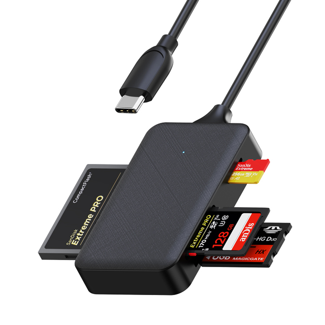 New Multi-Functional USB 3.0 Type C 4 in 1 SD TF CF MS Compact Flash Card Adapter for Laptop PC 5Gbps Memory Smart Card Reader