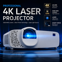 Proyector Láser 4K de Tiro Corto ODM, 5200 Lúmenes ANSI, Cine en Casa, Altavoces Integrados, Portátil, Garantía de 2 Años, MX-LK5200ST