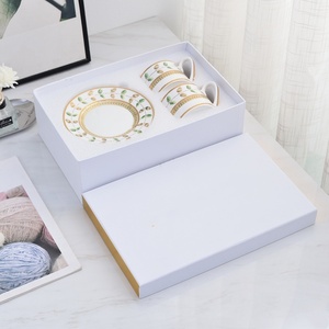 Classic Bone China Afternoon <b>Tea</b> Gold-Rimmed Cup Saucer Kettle <b>Set</b> Cup and Saucer for gift - Product Image 5