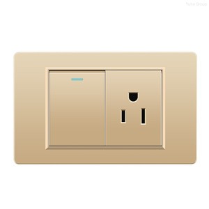 118 Lámpara de Pared Dorada Americana con Interruptor, Enchufe USB Tipo C, Enchufe de Corriente Americano, Británico y Europeo - Product Image 2