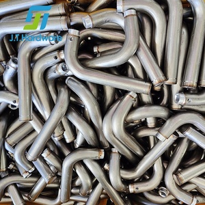 Poignée de porte en acier inoxydable, Tube rectangulaire, Rosette ovale, levier <span class=keywords><strong>Euro</strong></span> - Product Image 5