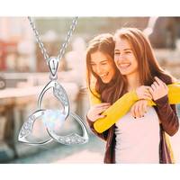 Collier en argent sterling avec pendentif en forme de coeur opale celtique bijoux collier en argent 925 pour hommes