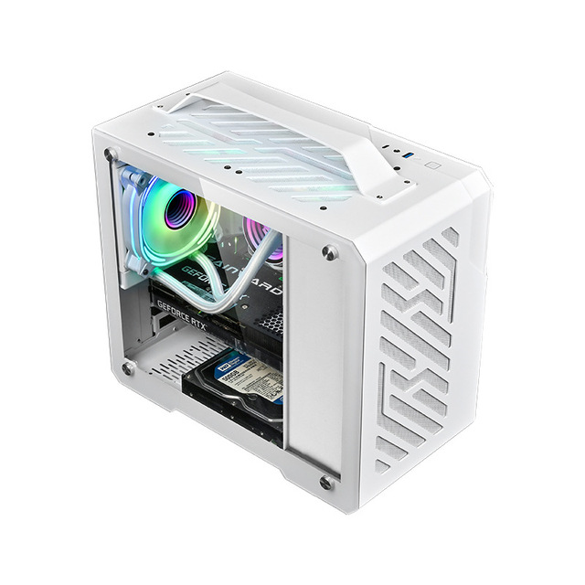 Custom New Style Mid Tower M-ATX Mini ITX Computer Cases & Towers Portable Desktop Office PC Cabinet Computer Case
