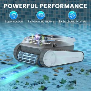 EU STOCKS AIRROBO PC20 con App, Robot Inalámbrico para Piscinas, Robot Limpiafondos Automático con Función de Escalada de Paredes, Limpiador Inteligente Robótico para Piscinas - Product Image 4