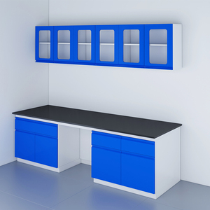 Hóa học sinh học tất cả các thép làm việc băng ghế dự bị Phenolic nhựa Hội Đồng Quản trị phòng thí nghiệm đồ nội thất đảo làm việc băng ghế dự bị với tủ tường - Product Image 5